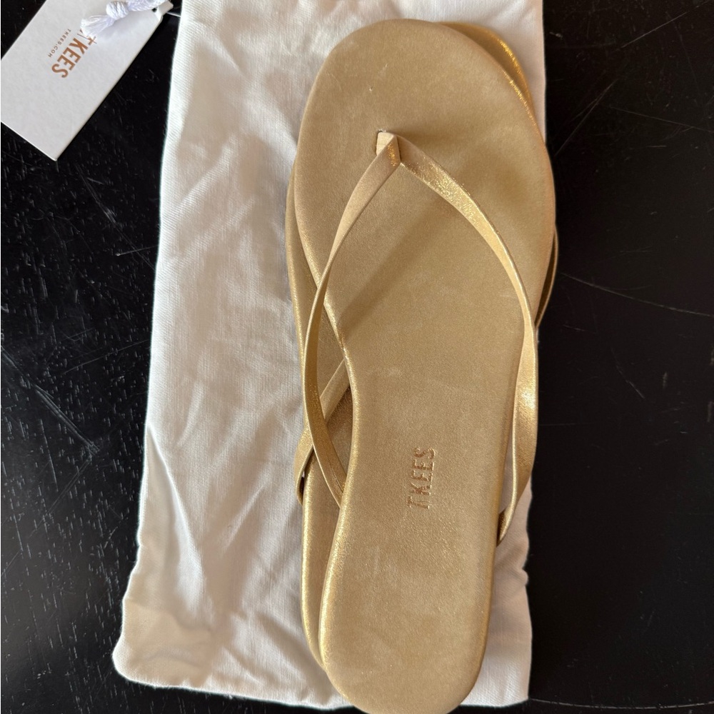 TKEES Women's Metallic Gold Sandals